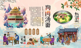 狗肉汤面背景
