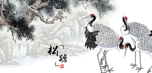 鹤仙鹤白鹤松鹤