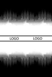 高清分层透明底白色渐变圆点打印