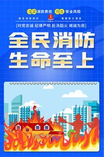 社区公司消防安全宣传海报