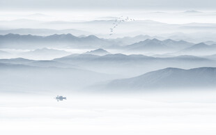 水墨山水风景背景墙