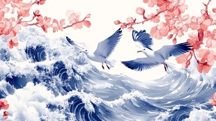 仙鹤图花鸟图素材-仙鹤图花鸟图图片-仙鹤图花鸟图设计模板-昵图网