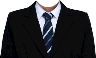 男士蓝色领带西装证件照衣服素材