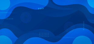 深蓝色渐变波浪抽象背景