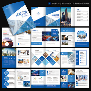 蓝色画册 信息科技宣传册