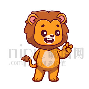 可爱卡通狮子