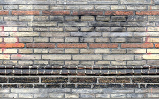 高清斑驳红砖砖墙