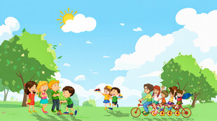 亲子户外活动背景