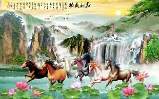 马到成功流水背景