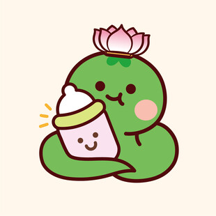 小萌蛇小青蛇莲花奶瓶