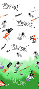 宇航员扎染数码定位印花