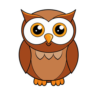 动物简约服棕色猫头鹰