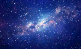 蓝色星空背景墙