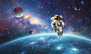宇宙星空宇航员背景图