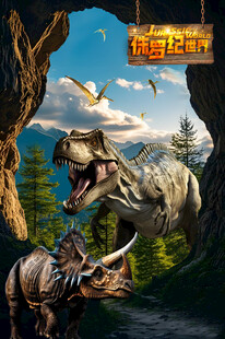 创意恐龙3D地贴地画立体画