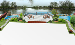 别墅景观效果图