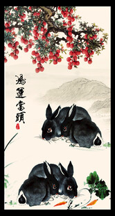 国画兔子