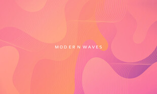 粉红色波浪抽象矢量背景