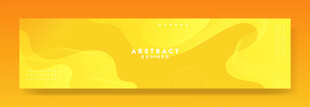 黄色波浪线抽象矢量背景