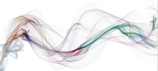 彩色水墨丝带线条