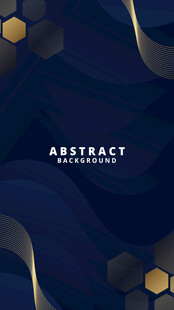 黑底黄色科技线条抽象矢量背景