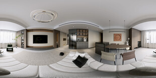 客餐厅3D高清全景效果图