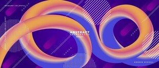 紫色系抽象三维立体矢量背景