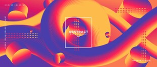 橙黄色渐变三维立体抽象矢量背景