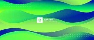 绿色三维立体抽象矢量背景