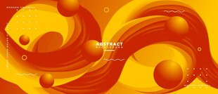 黄色三维立体抽象矢量背景