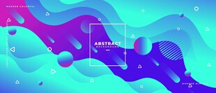 蓝色三维立体抽象矢量背景