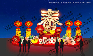 新年春节庙会彩灯