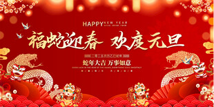 蛇年元旦晚会背景
