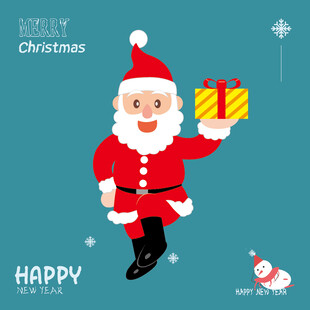 圣诞节卡通插画素材