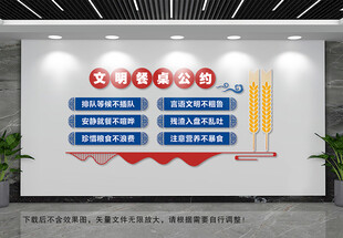 文明餐桌公约文化墙