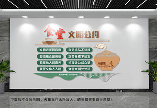 食堂文明公约文化墙