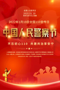 中国人民警察节宣传海报