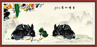 国画兔子