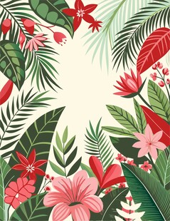 热带花卉图案