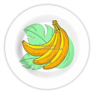 香蕉陶瓷餐具图样