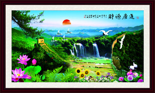 长城山水风景画
