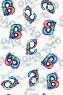 艺术字母图案 合层