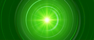 绿色科技旋转闪光圆形聚焦动感背