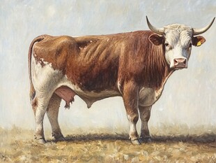 肉質画【牛】油彩画 牛的水彩画图片大全牛的水彩画简笔画– 第2 页– 博物迷