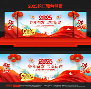 蛇年舞台背景