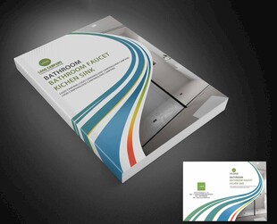 曲线浴室画册封面设计