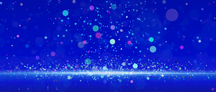 大量粒子光斑蓝色科技背景主视觉