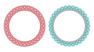 圆形波浪花纹矢量图形