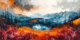 油画抽象风景画素材-油画抽象风景画图片-油画抽象风景画设计模板-昵图网