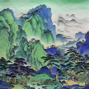 客厅书房山水挂画